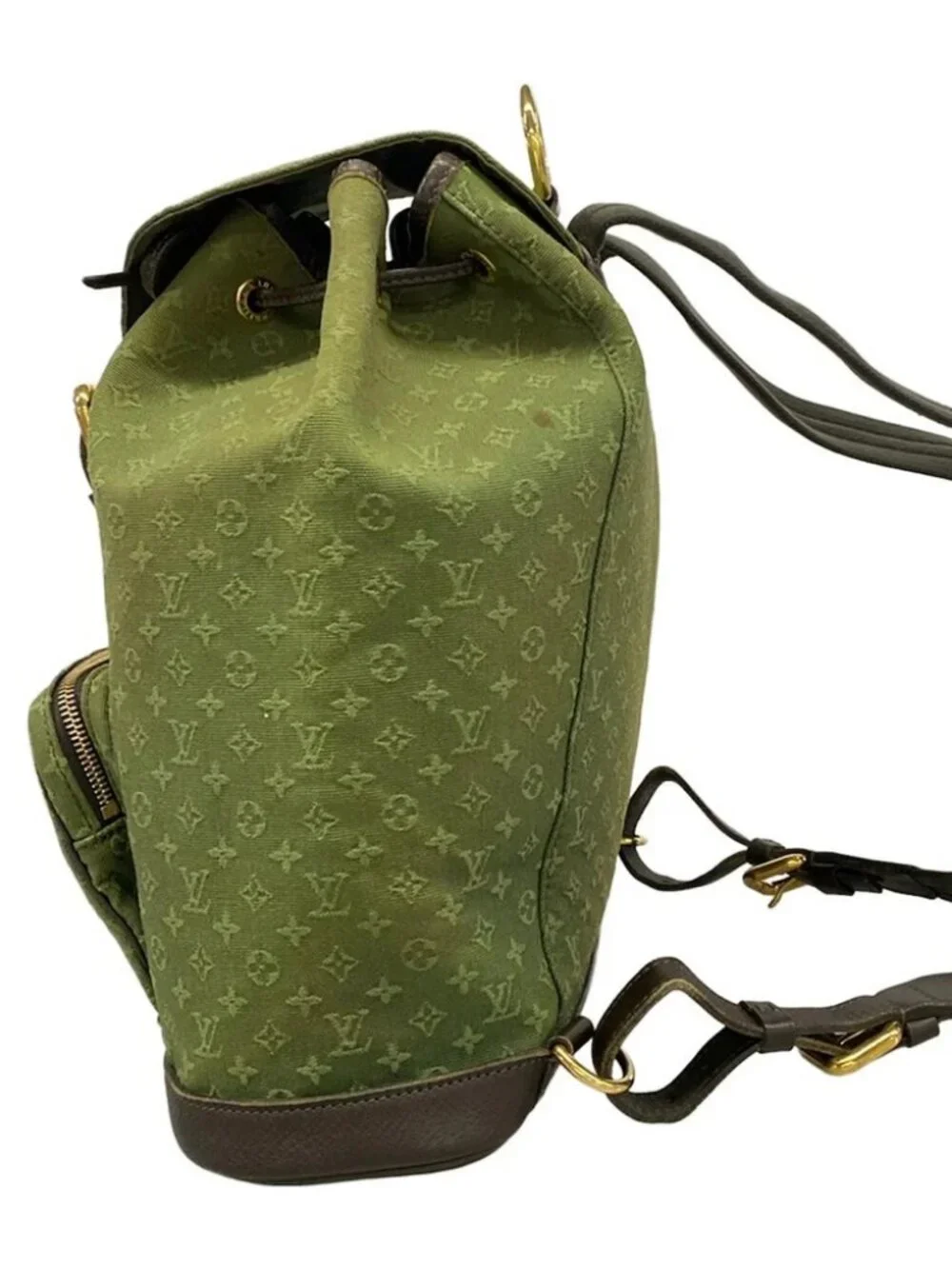 LOUIS VUITTON Montsouris M92456 TST Khaki Monogram Mini SP0053 Backpack Leather